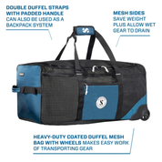BOLSO DE MALLA CON RUEDAS SPORT MESH'N ROLL 100 SCUBAPRO