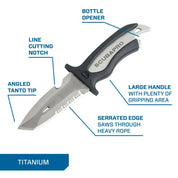 CUCHILLO SCUBAPRO MAKO 304 DE ACERO INOXIDABLE